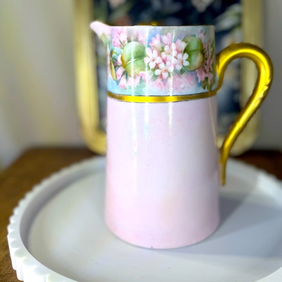 Other - Elegant Pink and Gold Floral Pitcher- replacement parts to JPL France Set
